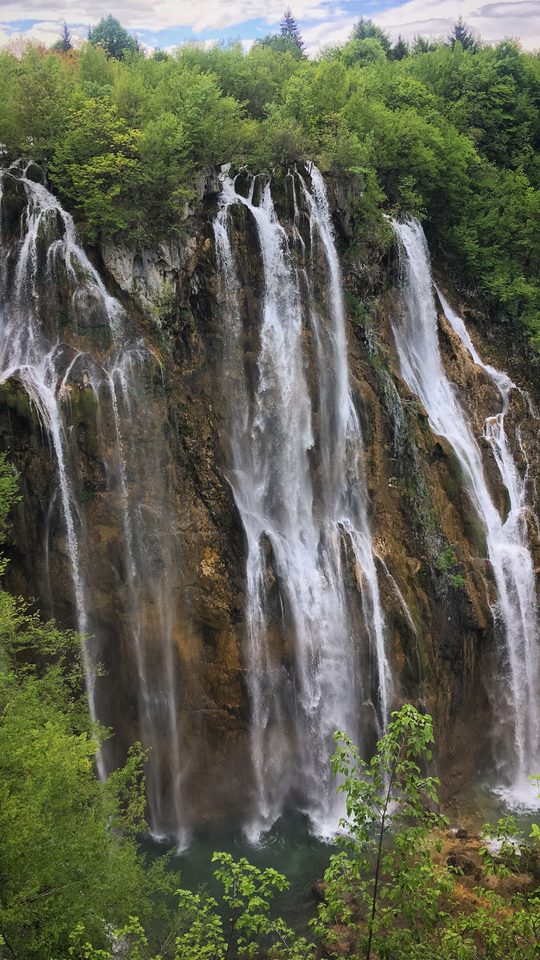 Waterfalls and wooden mills in Rastoke, Croatia